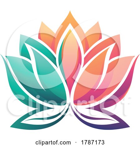 Colorful Lotus Flower Logo by beboy