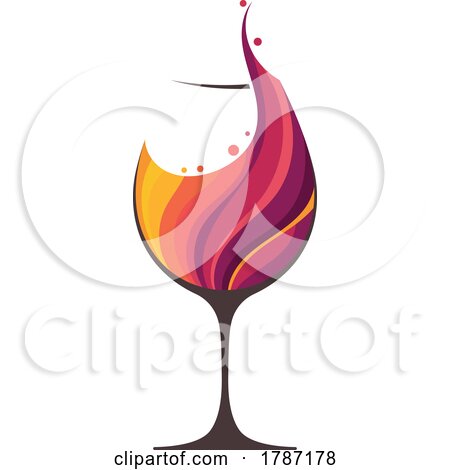 Wine Glass with a Colorful Splash by beboy