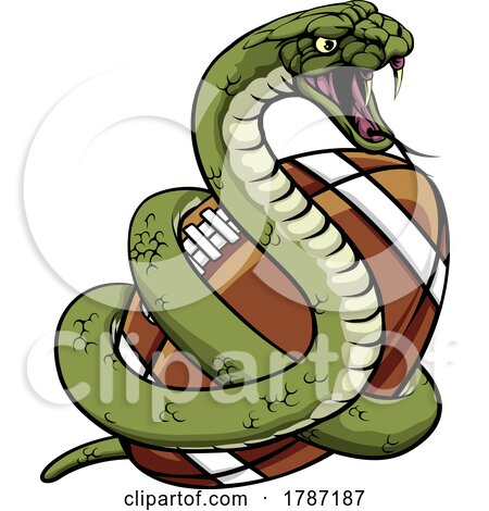 Snake American Football Sports Team Animal Mascot by AtStockIllustration