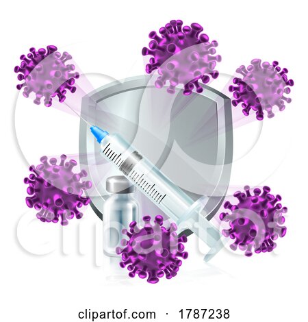 Protect Vaccine Silver Shield Vaccination Concept by AtStockIllustration