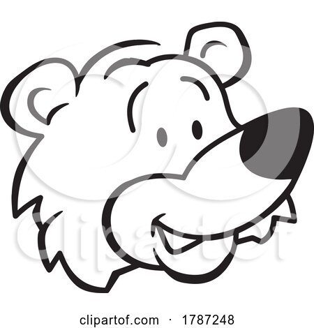 Black and White Cartoon Bear Mascot by Johnny Sajem