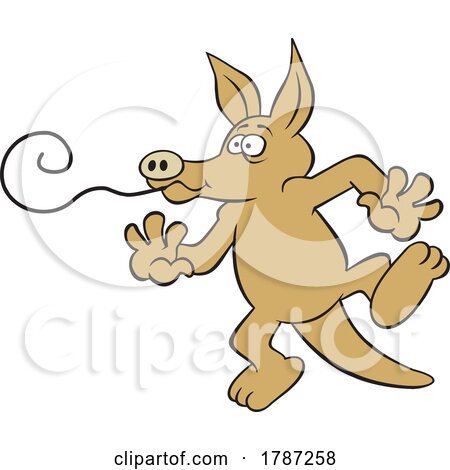 Cartoon Dancing Aardvark by Johnny Sajem