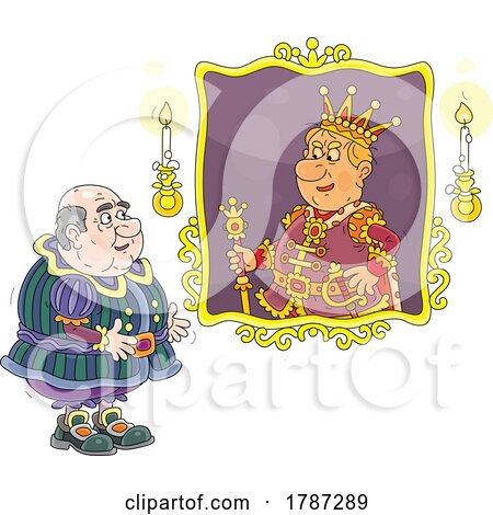 Cartoon Prime Minister and Portrait of a King by Alex Bannykh