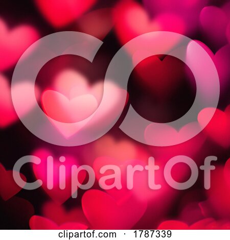 Valentines Day Background with Heart Shaped Bokeh Lights by KJ Pargeter