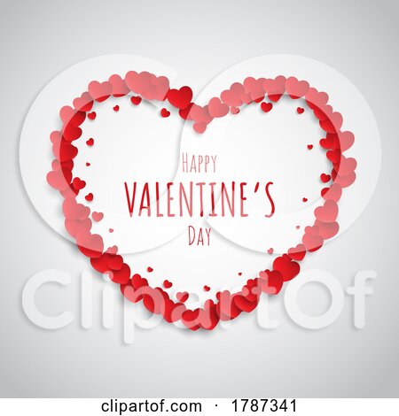 Valentines Day Background with Red Hearts Design by KJ Pargeter