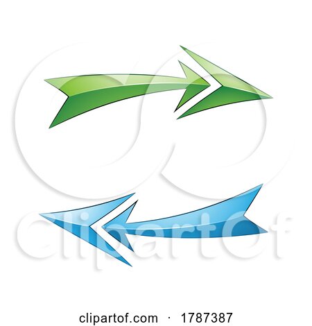 Glossy Refresh Arrows in Blue and Green Colors by cidepix
