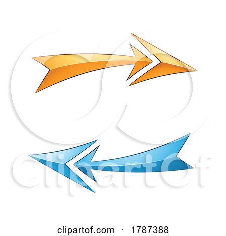 Glossy Refresh Arrows in Blue and Yellow Colors by cidepix