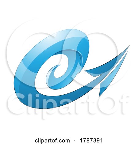 Hurricane Shaped Embossed Arrow in Blue Color by cidepix