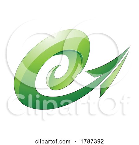 Hurricane Shaped Embossed Arrow in Green Color by cidepix