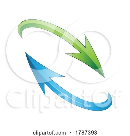 Refresh or Recycle Arrows in Blue and Green Colors by cidepix