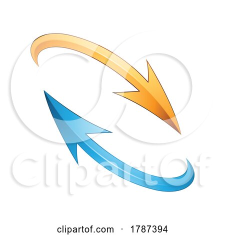 Refresh or Recycle Arrows in Yellow and Blue Colors by cidepix