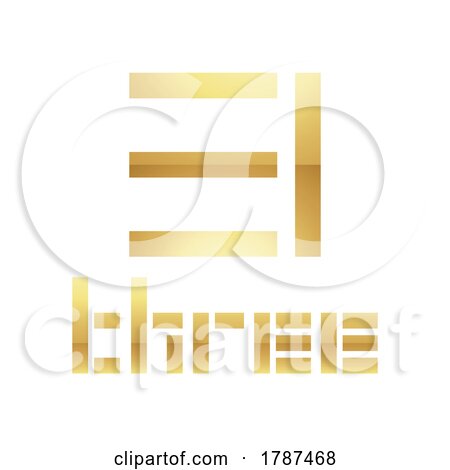 Golden Symbol for Number 3 on a White Background - Icon 8 by cidepix