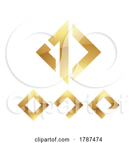 Golden Symbol for Number 1 on a White Background - Icon 7 by cidepix