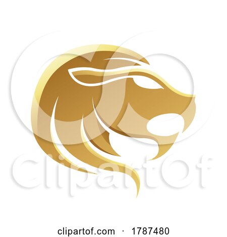 Golden Zodiac Sign Leo on a White Background by cidepix