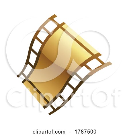 Golden Film Reel on a White Background Posters, Art Prints by - Interior  Wall Decor #1787500