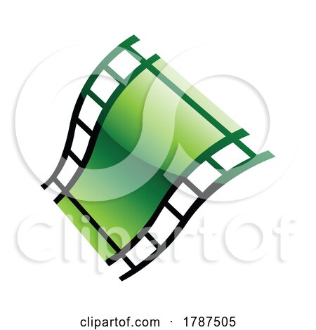 Green Film Reel on a White Background by cidepix