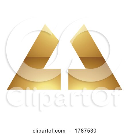 Golden Letter U Symbol on a White Background - Icon 1 by cidepix