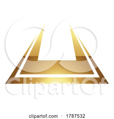 Golden Letter U Symbol on a White Background - Icon 3 by cidepix
