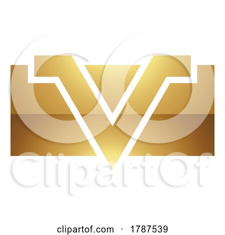 Golden Letter V Symbol on a White Background - Icon 1 by cidepix