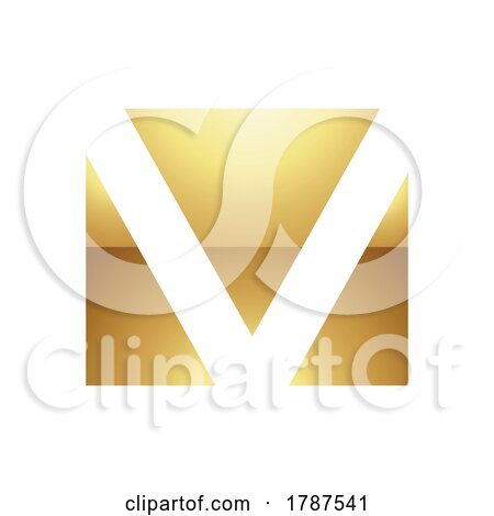 Golden Letter V Symbol on a White Background - Icon 3 by cidepix
