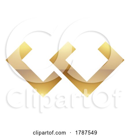 Golden Letter W Symbol on a White Background - Icon 2 by cidepix