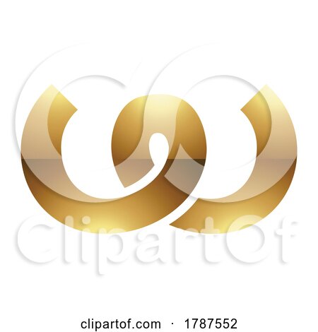 Golden Letter W Symbol on a White Background - Icon 5 by cidepix