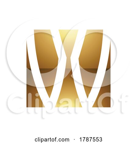 Golden Letter W Symbol on a White Background - Icon 6 by cidepix
