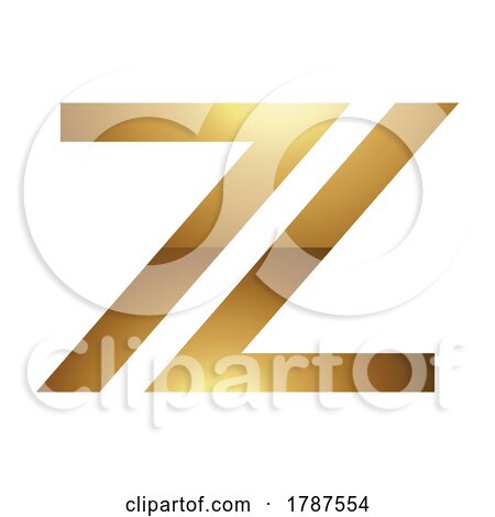Golden Letter Z Symbol on a White Background - Icon 1 by cidepix