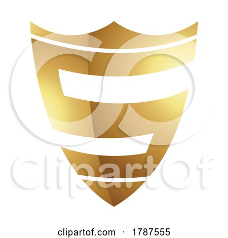 Golden Letter S Symbol on a White Background - Icon 9 by cidepix