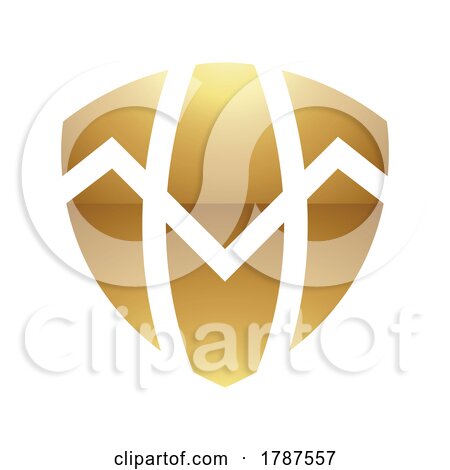 Golden Letter T Symbol on a White Background - Icon 2 by cidepix