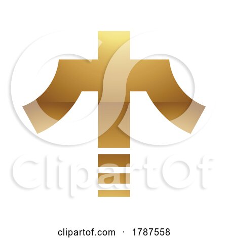 Golden Letter T Symbol on a White Background - Icon 3 by cidepix