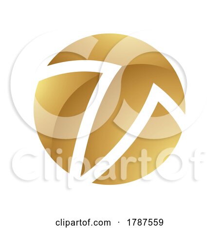 Golden Letter T Symbol on a White Background - Icon 4 by cidepix