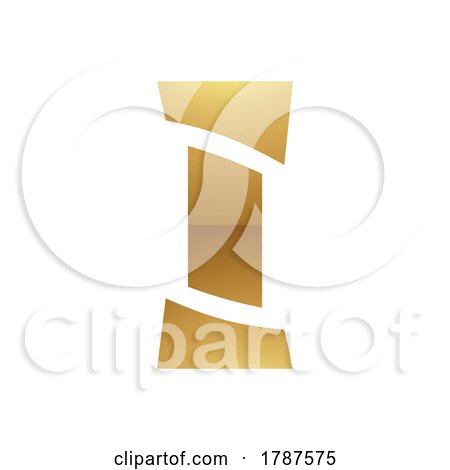 Golden Letter I Symbol on a White Background - Icon 8 by cidepix