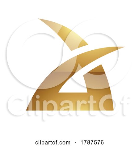 Golden Letter a Symbol on a White Background - Icon 1 by cidepix