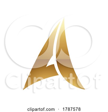 Golden Letter a Symbol on a White Background - Icon 3 by cidepix