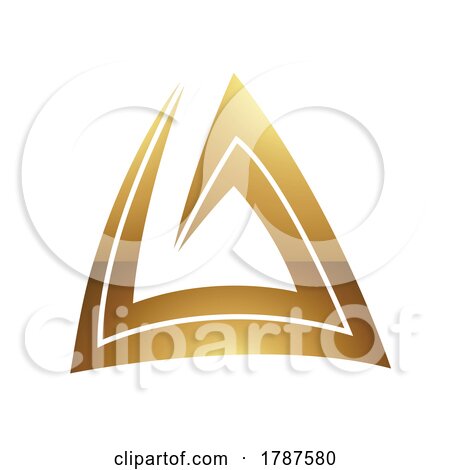 Golden Letter a Symbol on a White Background - Icon 5 by cidepix