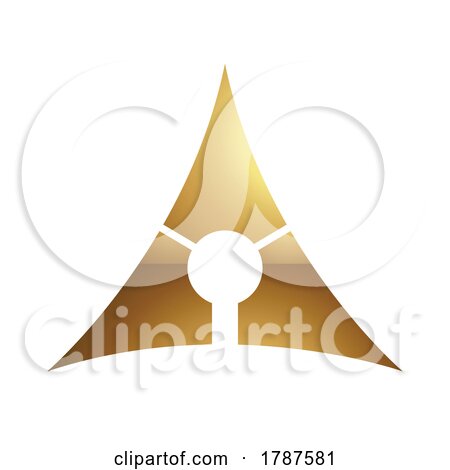 Golden Letter a Symbol on a White Background - Icon 6 by cidepix
