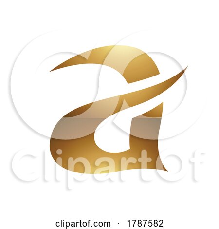 Golden Letter a Symbol on a White Background - Icon 7 by cidepix
