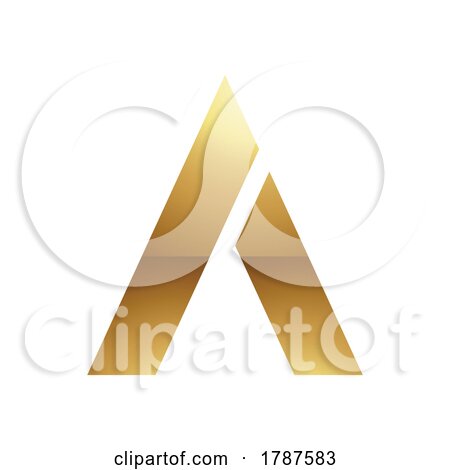 Golden Letter a Symbol on a White Background - Icon 8 by cidepix