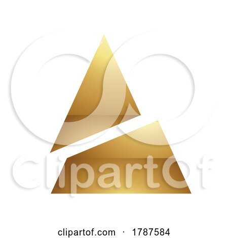 Golden Letter a Symbol on a White Background - Icon 9 by cidepix