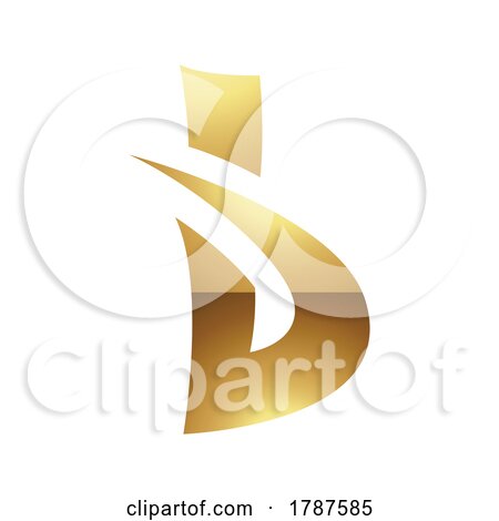 Golden Letter B Symbol on a White Background - Icon 1 by cidepix