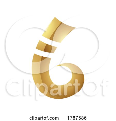 Golden Letter B Symbol on a White Background - Icon 2 by cidepix