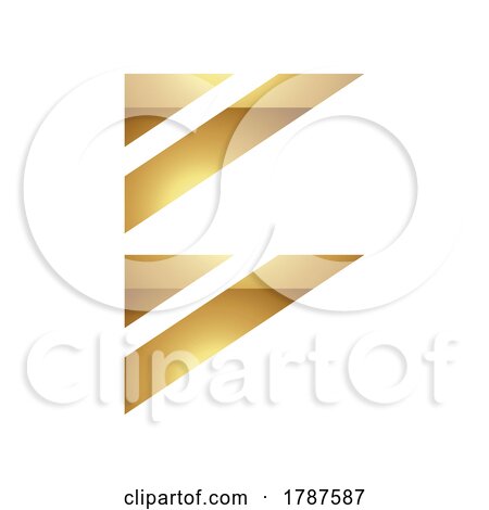 Golden Letter B Symbol on a White Background - Icon 3 by cidepix