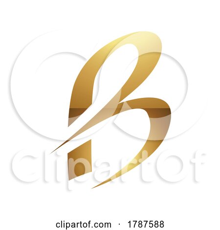 Golden Letter B Symbol on a White Background - Icon 4 by cidepix