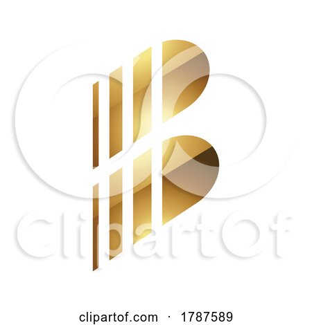 Golden Letter B Symbol on a White Background - Icon 5 by cidepix