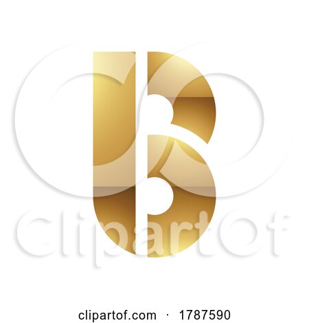 Golden Letter B Symbol on a White Background - Icon 6 by cidepix