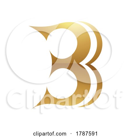 Golden Letter B Symbol on a White Background - Icon 7 by cidepix