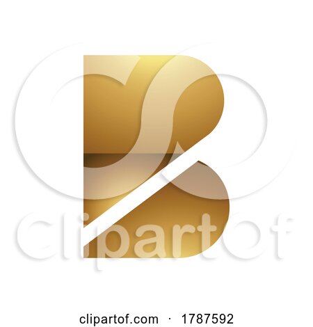 Golden Letter B Symbol on a White Background - Icon 8 by cidepix
