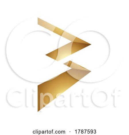 Golden Letter B Symbol on a White Background - Icon 9 by cidepix