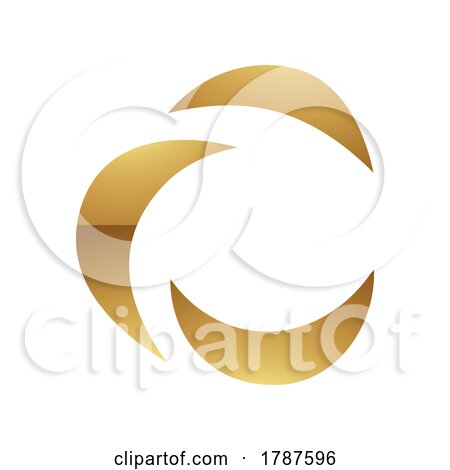 Golden Letter C Symbol on a White Background - Icon 3 by cidepix